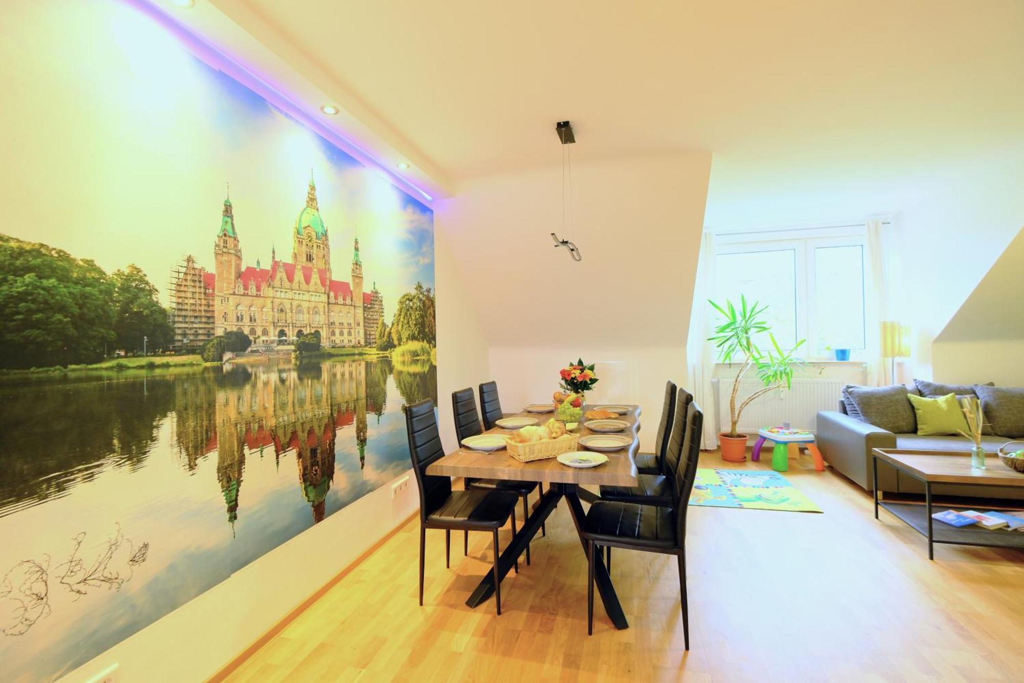 Happybnb - Stilvolles, Naturgelegenes Apartment Mit Blick Auf Den Mittellandkanal Und Die Wasserstadt Hannover - Kamin, Parken Und Spielplatz 外观 照片